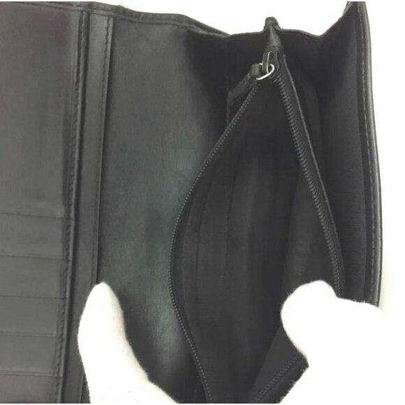 👛  AUTHENTIC GUCCI GG LOGO CANVAS LONG BILFOLD WALLET - Picture 7 of 10